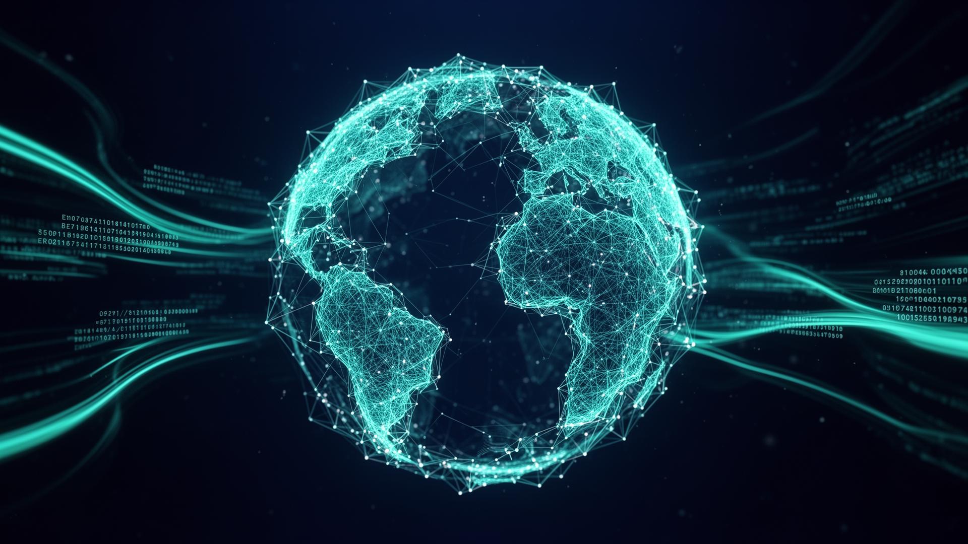 Encrypted global network visualisation